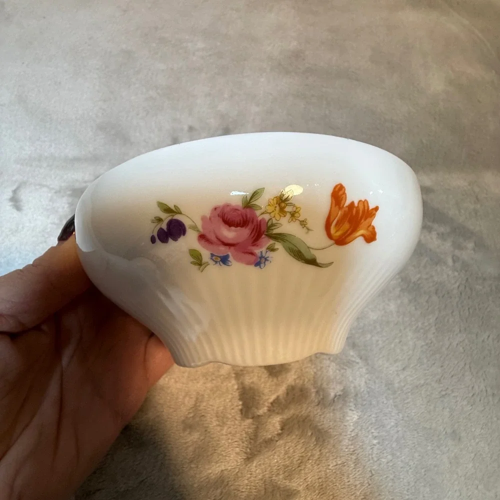 Vintage JLMENAU Floral Porcelain‎ Bowl GDR Germany 5